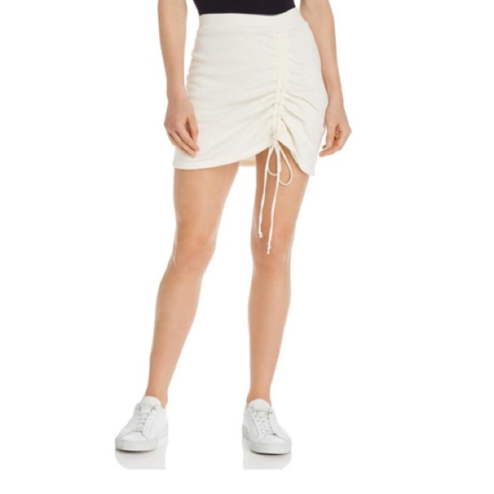 NWT LNA Clothing French Terry Ruched Skirt Sz M